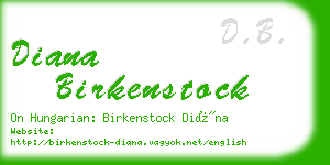 diana birkenstock business card